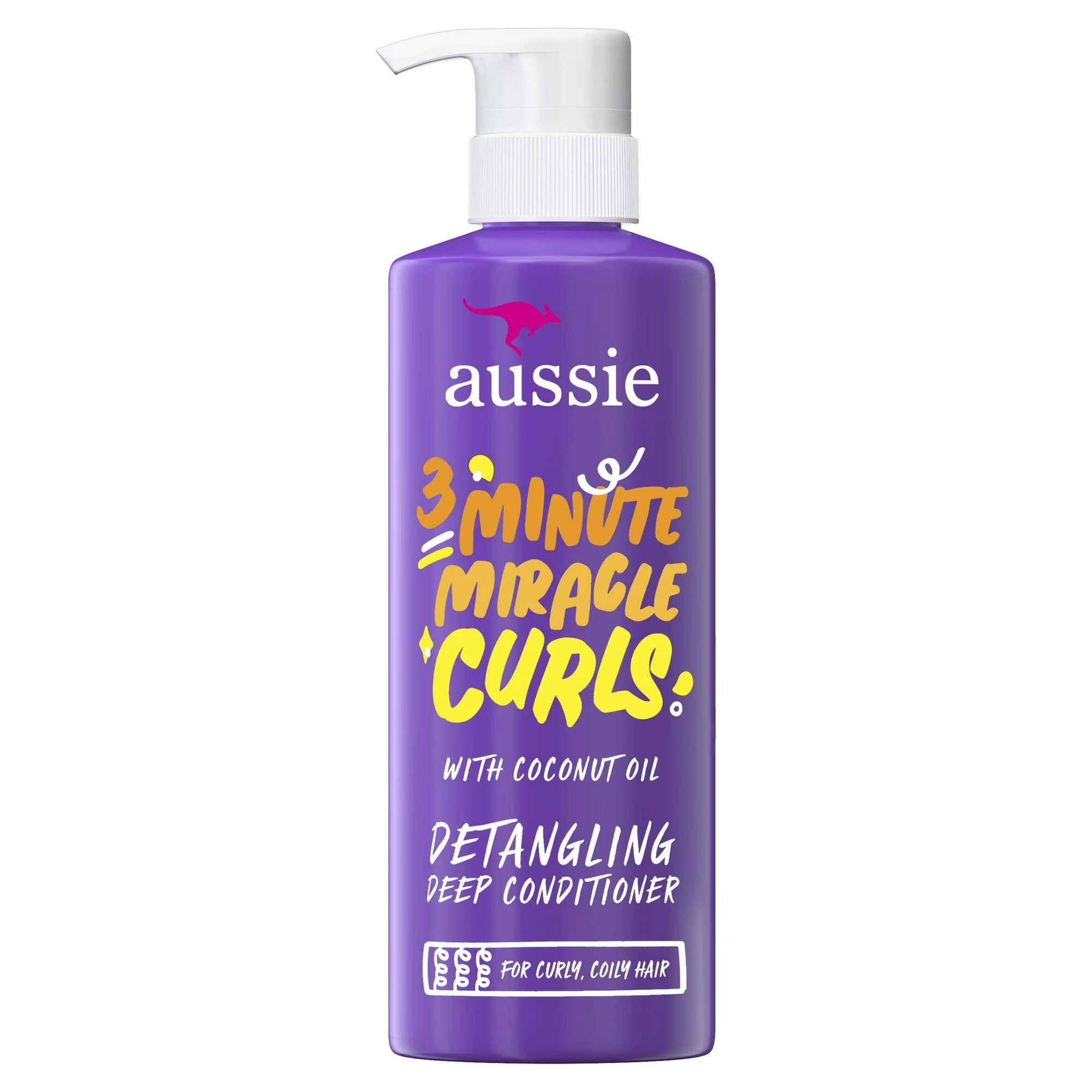 Aussie 3 Minute Miracle Curls Deep Conditioner with Coconut Oil, 16 fl oz Moisturizing Curl Treatment
