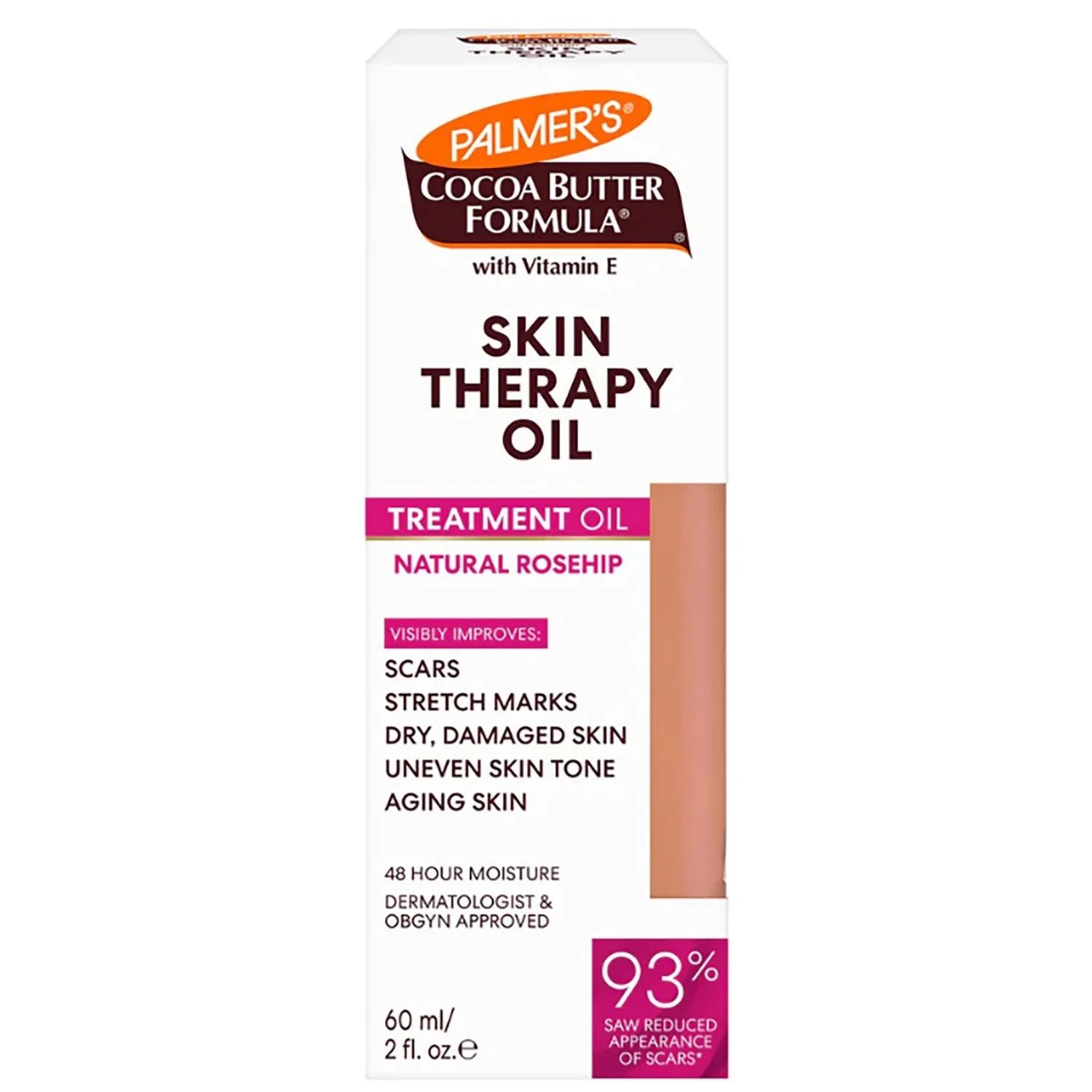 Palmer’s Cocoa Butter Skin Therapy Oil – Natural Rosehip, 2 oz | Scar, Stretch Mark & Dry Skin Treatment Oil