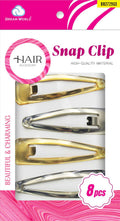 Dream Hair Snap Clips – Gold & Silver | Stylish Hair Accessories Pack