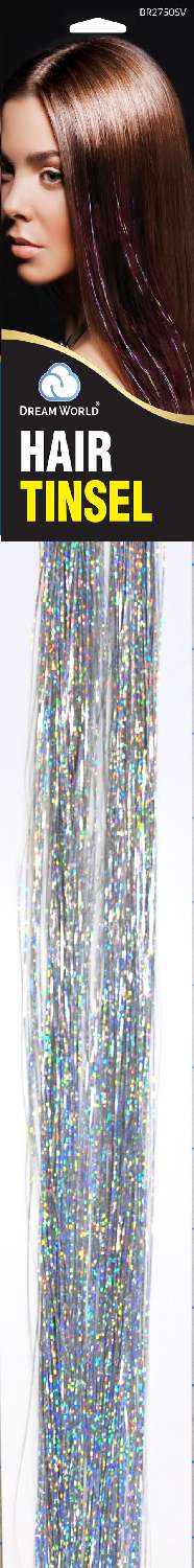 Hair Tinsel – Silver Sparkling Hair Strands | Clip-In Hair Accessories