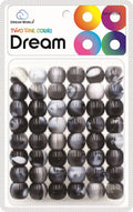 18mm Two-Tone Hair Beads – 48-Piece Black Dream Bead Set for Braids & Hair Styling