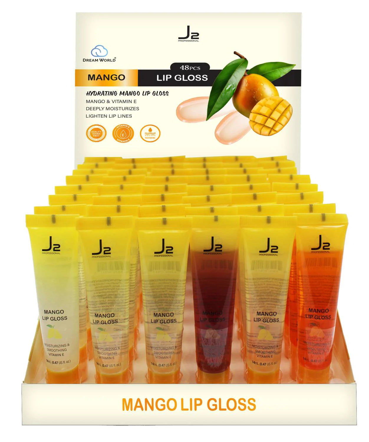 MAXI Mango Lip Gloss by J2 – Hydrating Shiny Lip Color