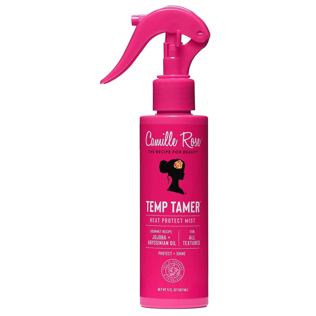 Camille Rose Temp Tamer Heat Protect Mist, 5 fl oz Lightweight Thermal Shield for Hair