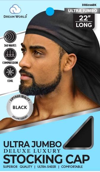 Ultra Jumbo Stocking Cap – Extra Large Stretch Wig Cap for Braids & Natural Hair
