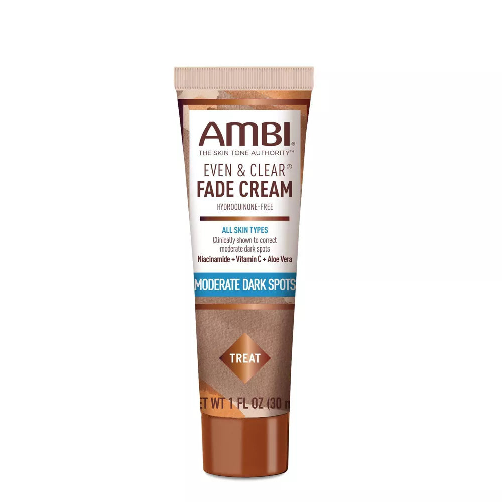 AMBI Even & Clear Fade Cream Hydroquinone Free Niacinamide + Vitamin C + Aloe Vera Moderate Dark Spots 1oz/30ml