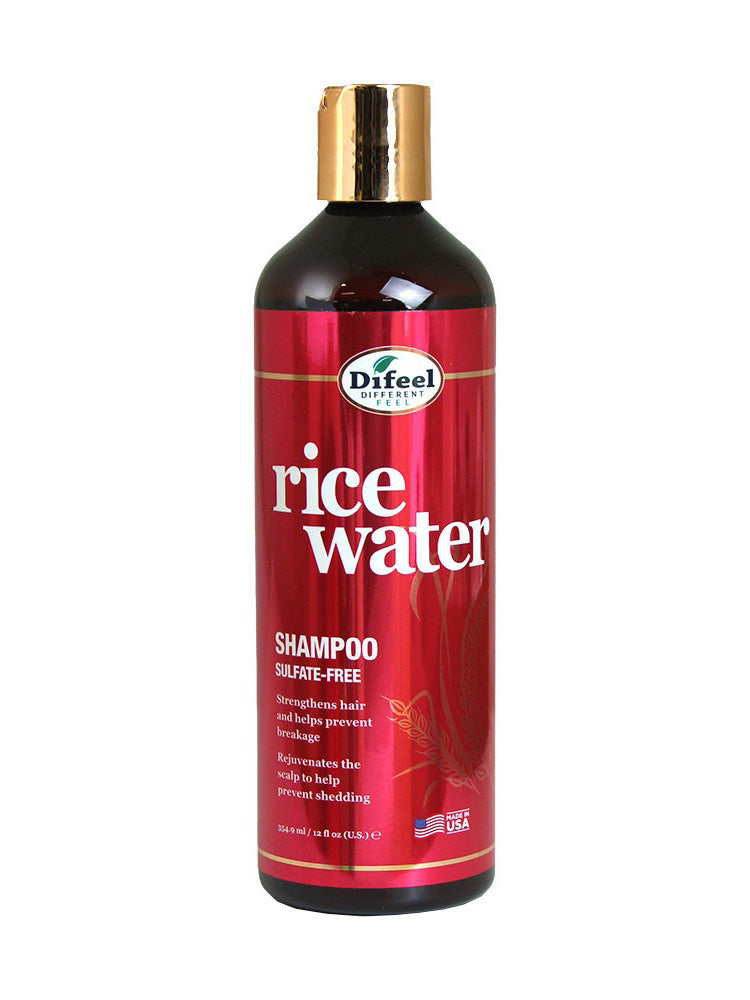 Difeel Rice Water Shampoo – Strengthening & Nourishing Hair Cleanser, 12 oz