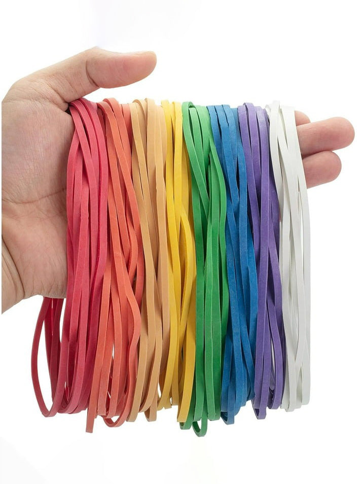 Large Elastic Hair Bands – Durable Rubber Hair Ties for Styling, Braiding, Ponytails & Thick Hair