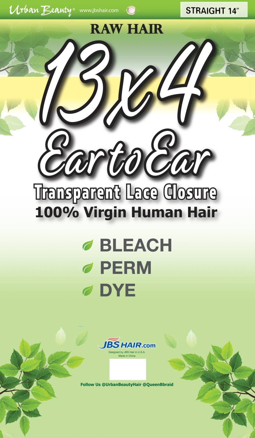 HH Raw 13x4 Straight Hair Closure – Natural #NAT Human Hair