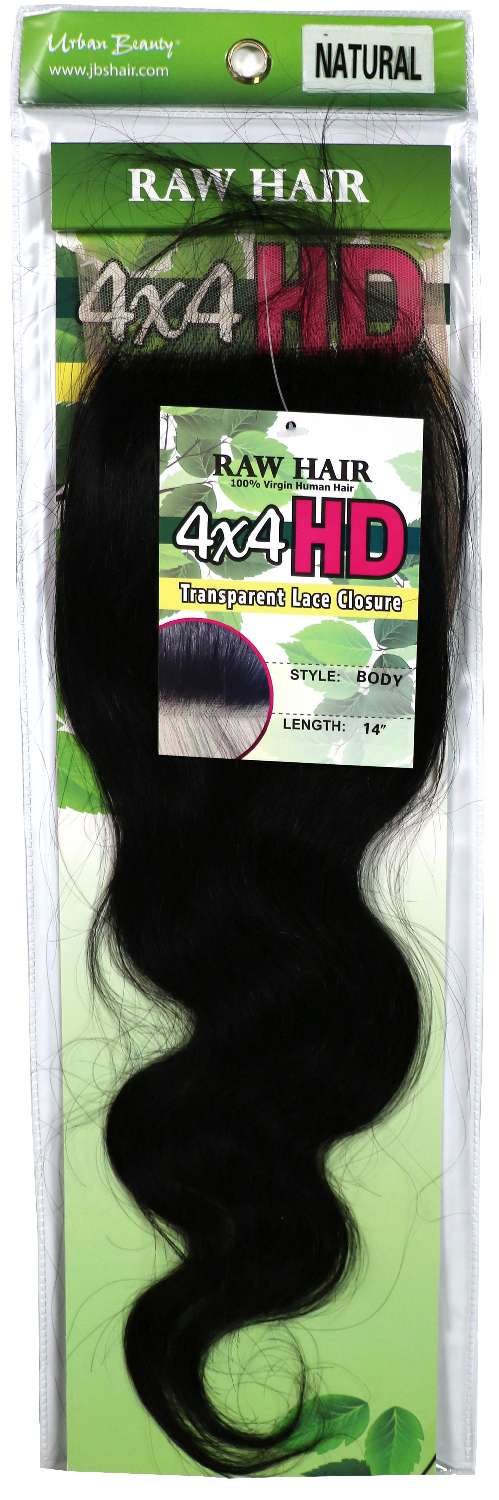 Middle Part Transparent Lace - RAW HAIR – UNPROCESSED HUMAN HAIR HD (Body Wave) Lace Closure