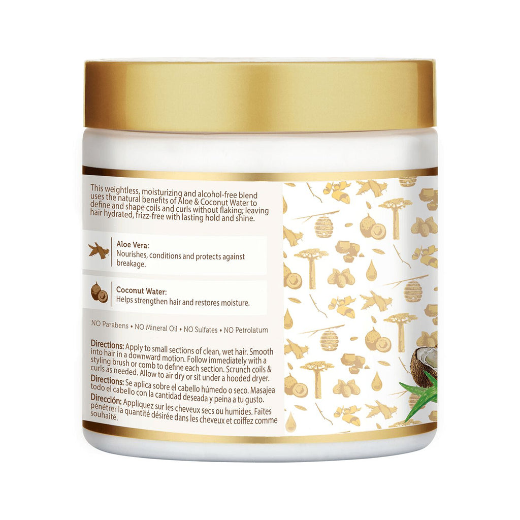 African Pride Moisture Miracle Aloe & Coconut Water Curl Defining Gel 18oz – Hydrate & Hold