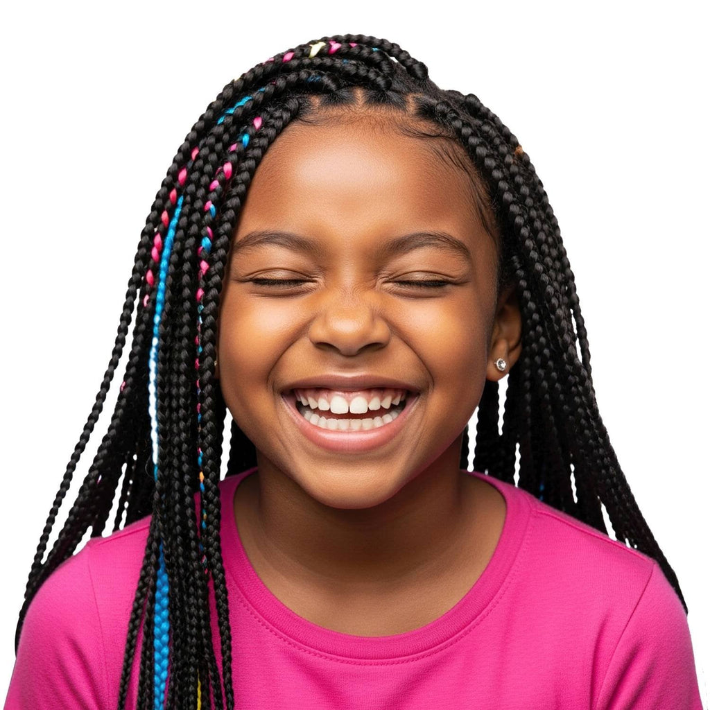 Synthetic Queen B Kids 3X 28" Hair – Pre-Stretched Braiding Extensions for Children
