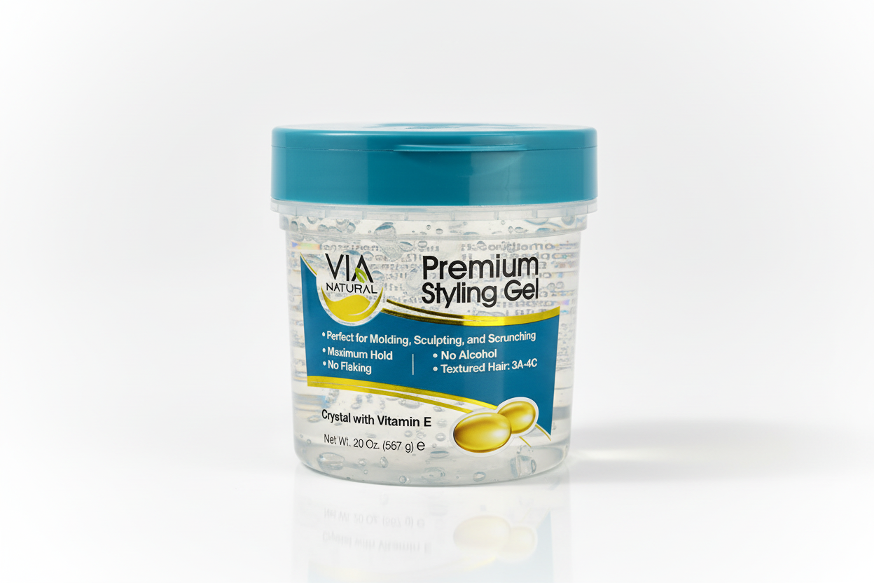 VIA PREM STYLING GEL CRYSTAL WITH VITA E 20 OZ