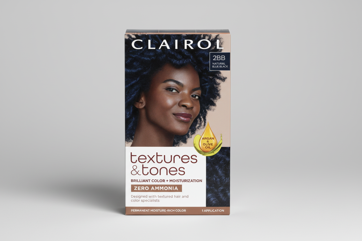 Clairol Textures & Tones 2BB – Midnight Blue Permanent Hair Color