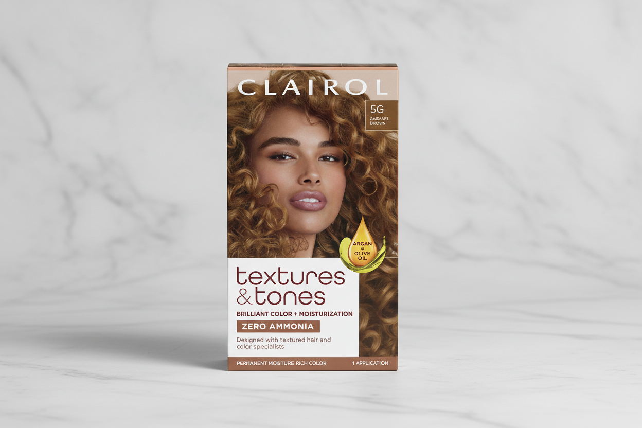 Clairol Textures & Tones 5G – Caramel Brown Permanent Hair Color