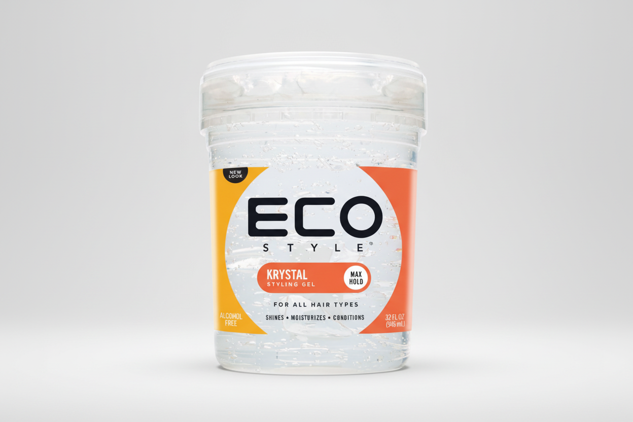 Eco Style Gel [Krystal] – Maximum Hold & Flake-Free Styling Gel 32 oz