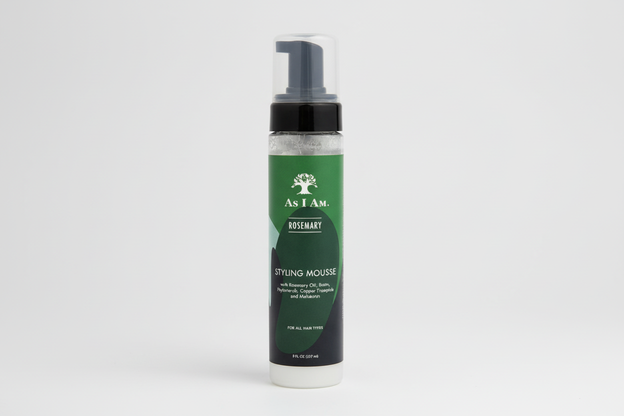 As I Am Rosemary Styling Mousse – Lightweight Hold & Curl Defining Foam