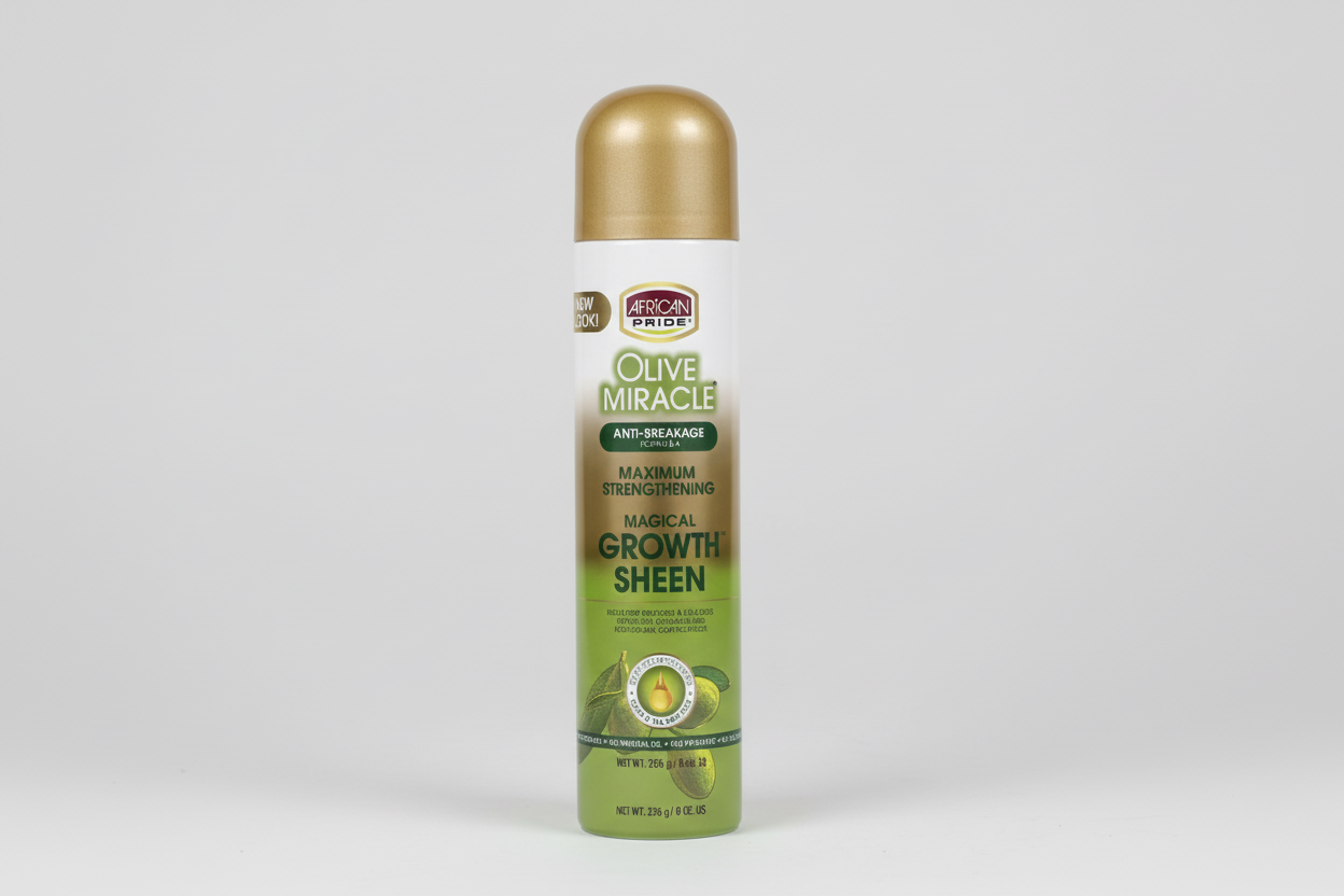 African Pride Olive Miracle Magical Growth Sheen Hair Spray 8oz