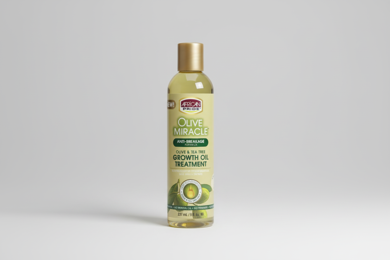 African Pride Olive Miracle Growth Oil Treatment 8oz – Strengthen & Promote Hair Growth