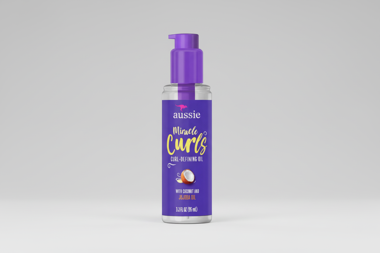 Aussie Miracle Curls Defining Oil – Enhance & Nourish Curly Hair