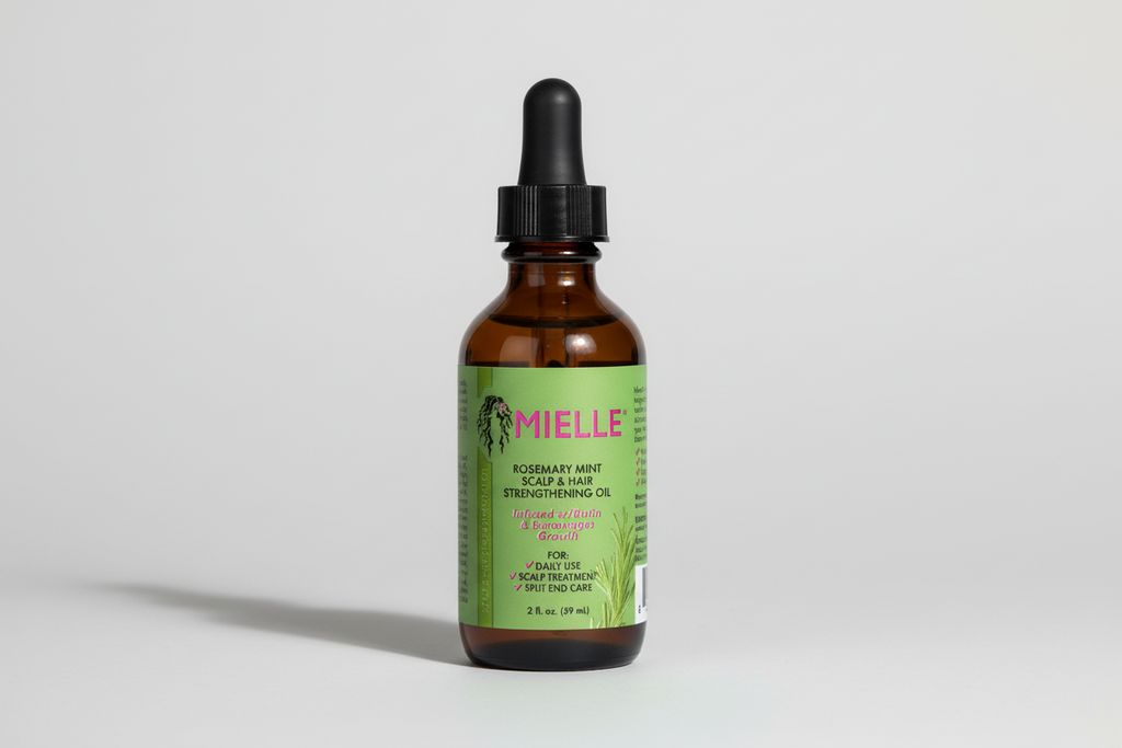 Mielle Rosemary Mint Scalp & Hair Strengthening Oil – 2 oz | Biotin‑Infused Growth Oil for Scalp, Length Retention & Split Ends
