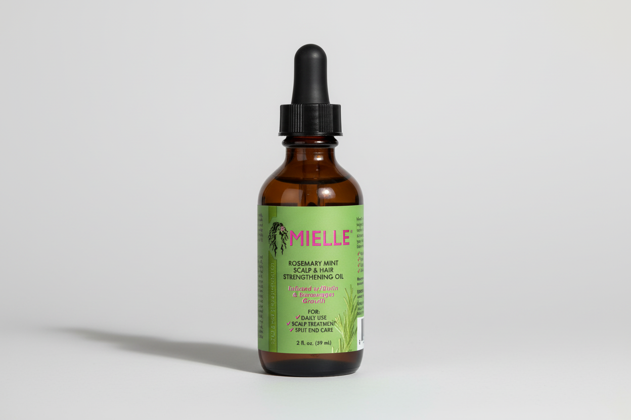 Mielle Rosemary Mint Scalp & Hair Strengthening Oil – 2 oz | Biotin‑Infused Growth Oil for Scalp, Length Retention & Split Ends