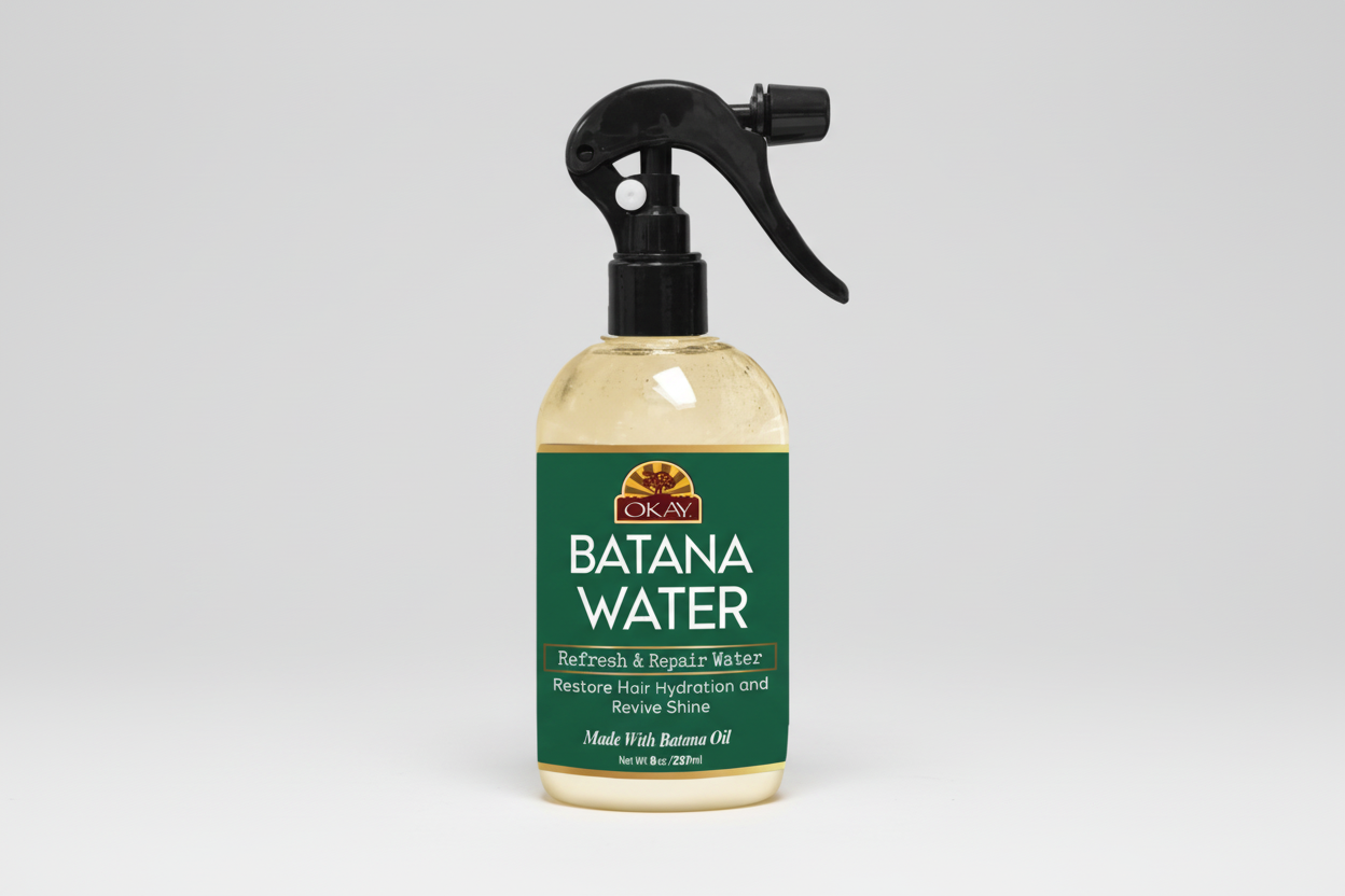 OKAY Batana Water – 8 oz | Refresh & Repair Hair Hydration Spray with Batana Oil for Shine & Moisture