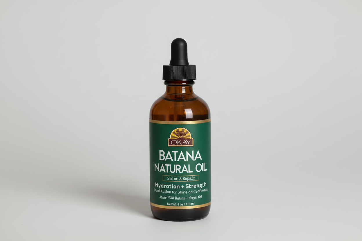 OKAY Batana Natural Oil – 4 oz | Shine & Repair Hair Oil for Hydration, Strength & Softness