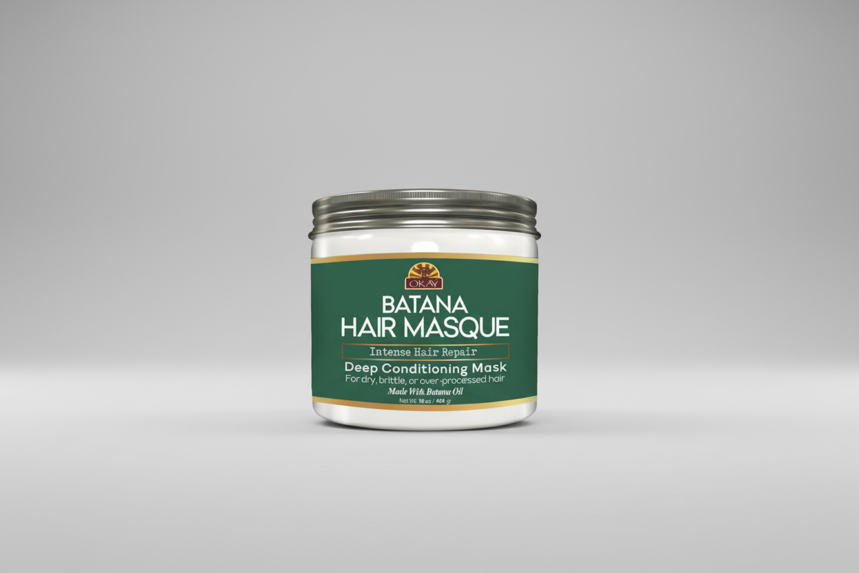 OKAY Batana Hair Masque – 16 oz | Intense Hair Repair Deep Conditioning Mask with Batana Oil