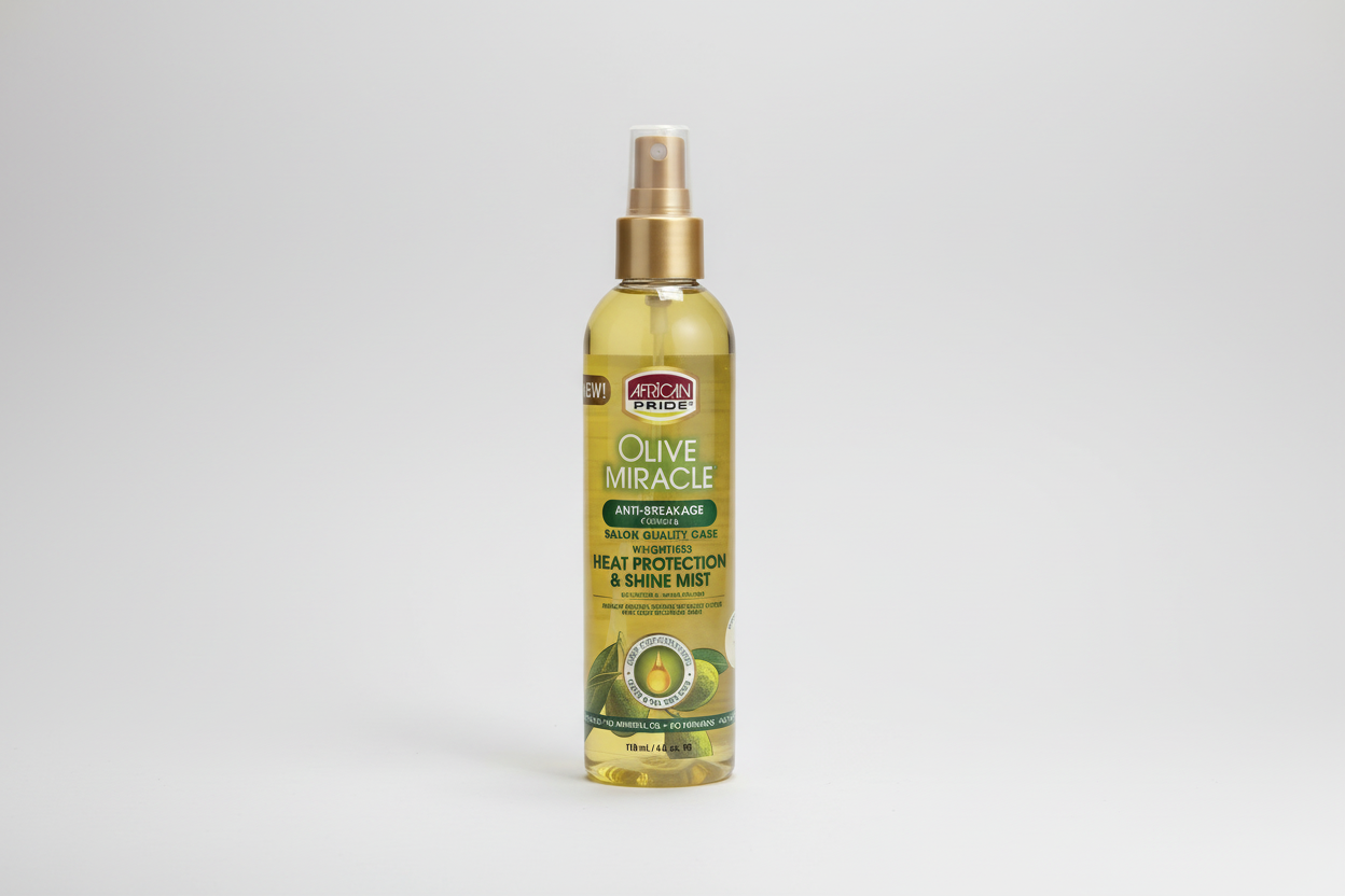 African Pride Olive Miracle Weightless Heat Protection & Hair Shine Mist 4oz