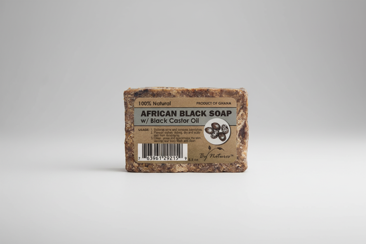BYN Black Soap with Black Castor – 3.5 oz | Nourishing & Skin Brightening Soap