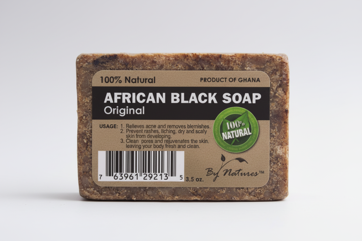 BYN Black Soap Original – 3.5 oz | Natural Skin Cleansing & Brightening Soap