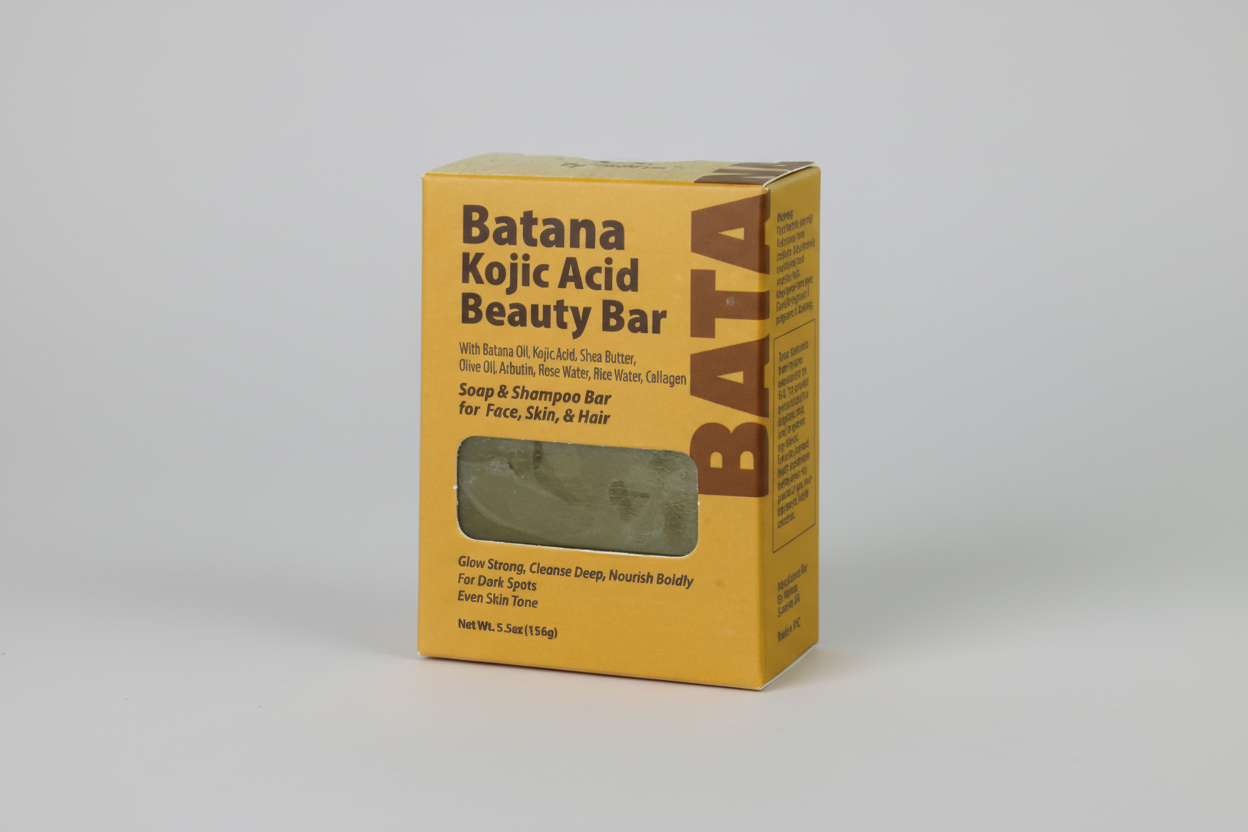 BYN Kojic Acid Beauty Bar with Black Soap – 5.5 oz | Skin Brightening & Clarifying Soap