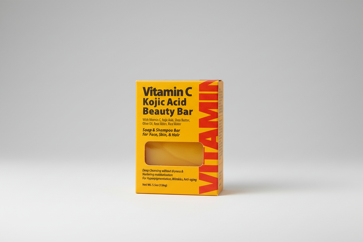 BYN Kojic Acid Beauty Bar with Vitamin C – Skin Brightening & Whitening Soap