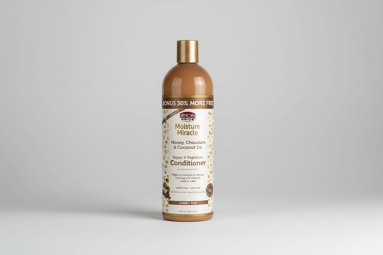 African Pride MOISTURE SHAMPOO HONEY/COCONUT 16 OZ