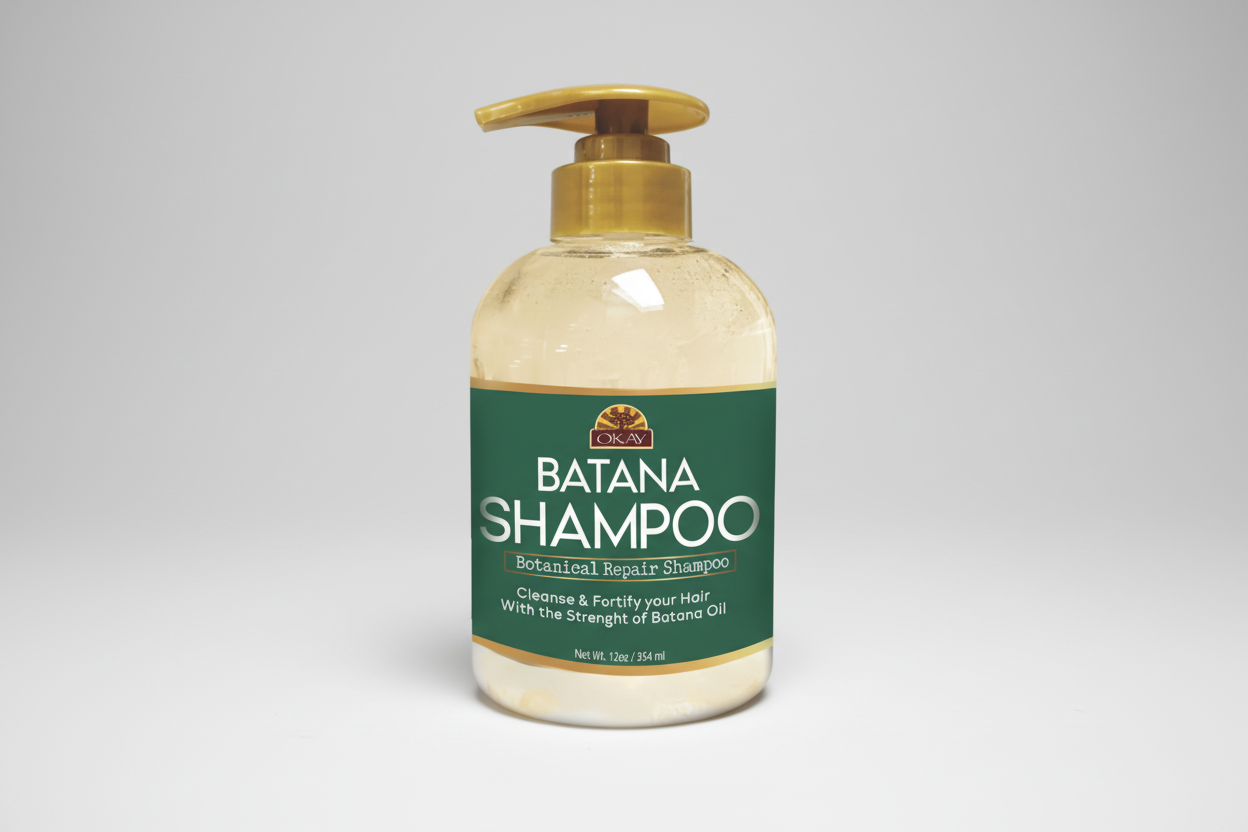 OKAY Batana Shampoo – 12 oz | Botanical Repair Shampoo with Batana Oil for Strengthening & Revitalizing Hair