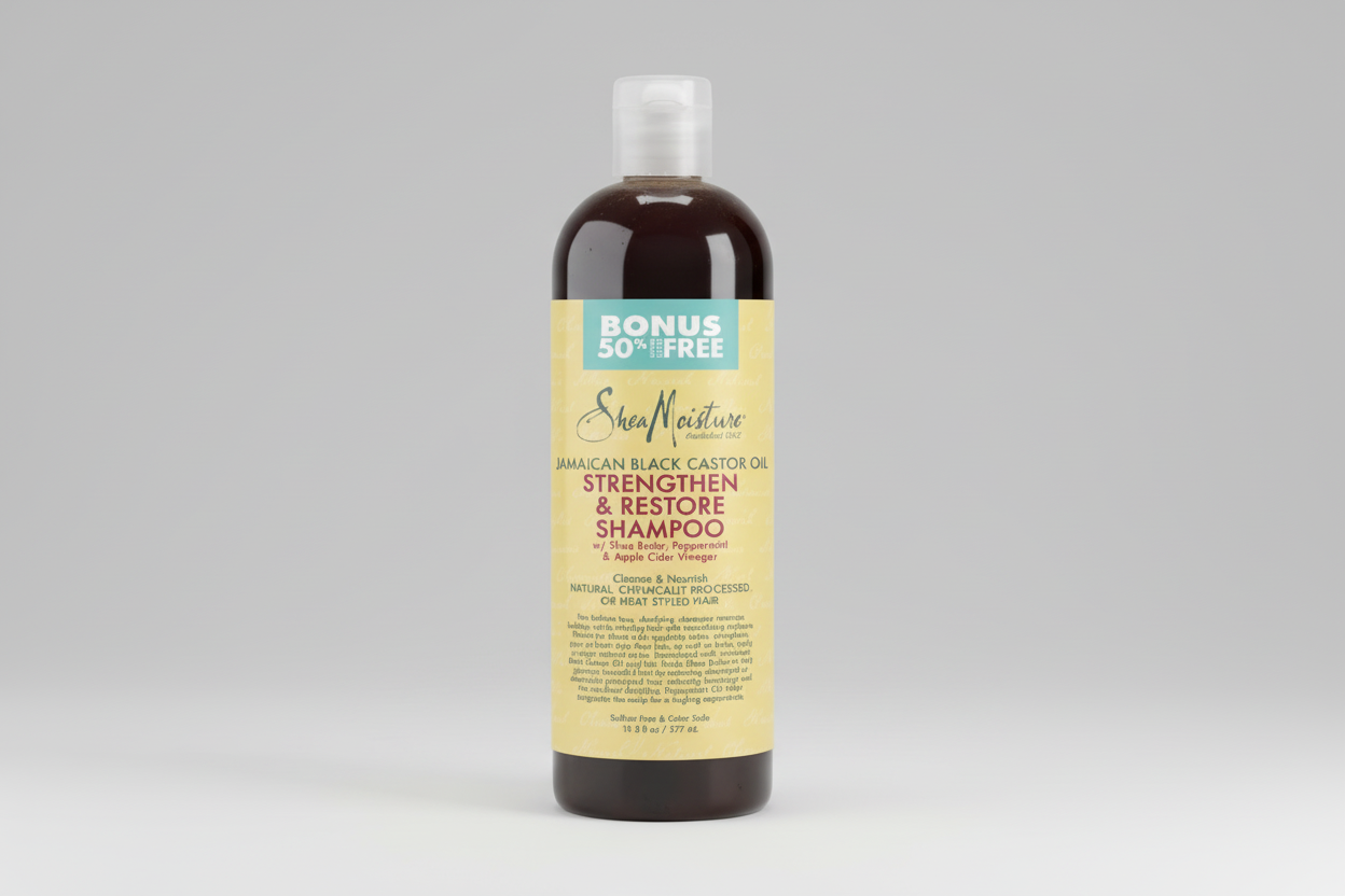 SheaMoisture Jamaican Black Castor Oil Strengthen & Restore Shampoo – 19.8 oz | Repair, Clarify & Nourish