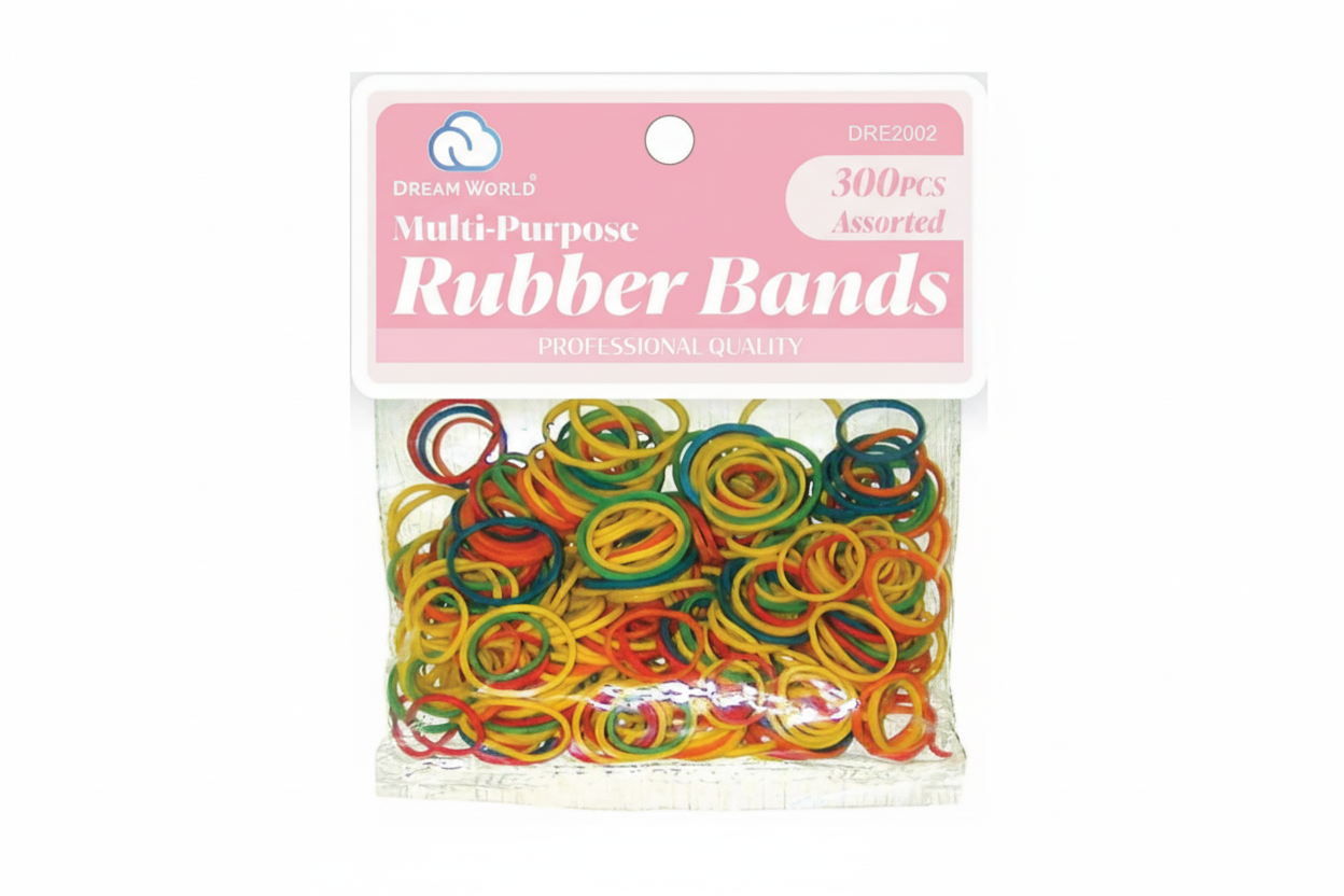 Large Elastic Hair Bands – Durable Rubber Hair Ties for Styling, Braiding, Ponytails & Thick Hair