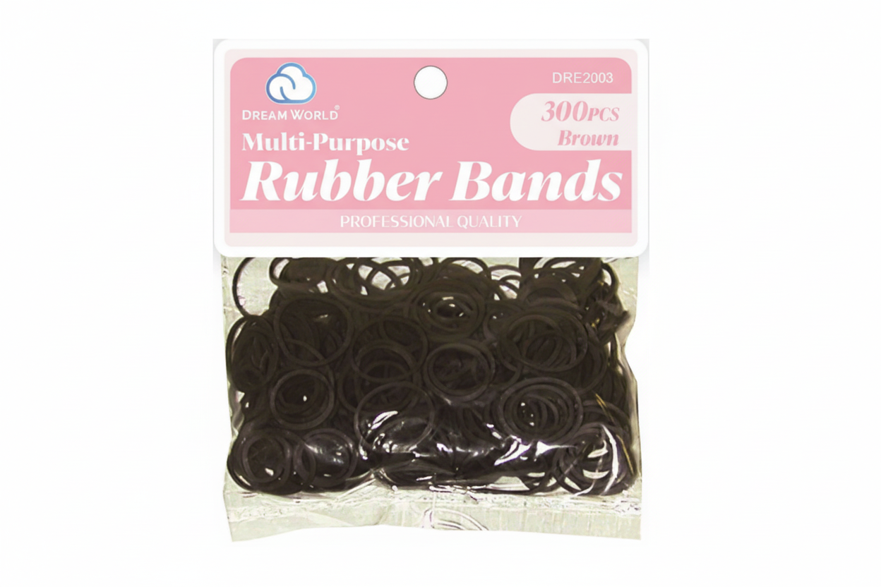 Black Hair Rubber Bands – Durable Elastic Hair Ties for Styling & Braiding