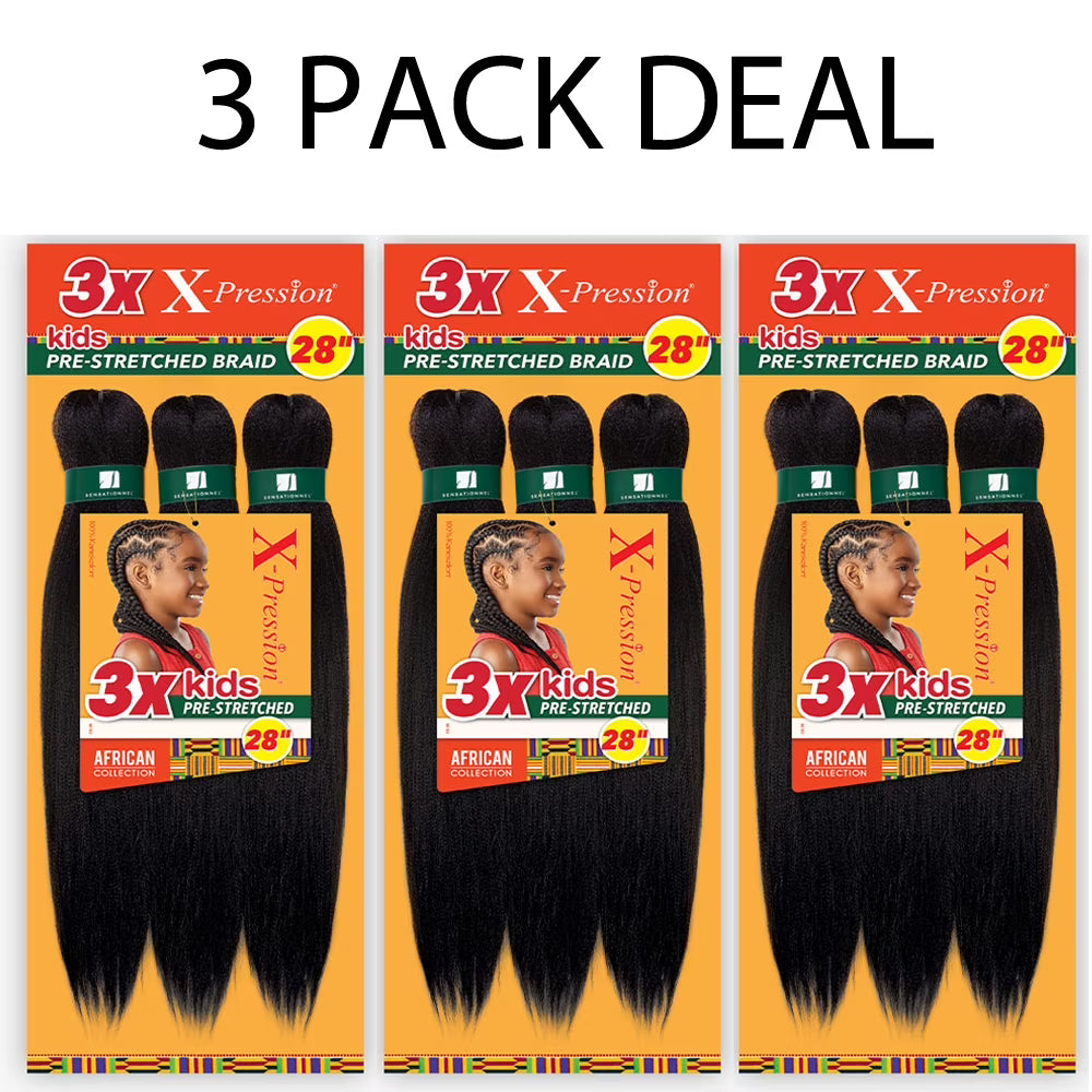 Sensationnel African Collection Kids Jumbo 3X – Synthetic Braiding Hair