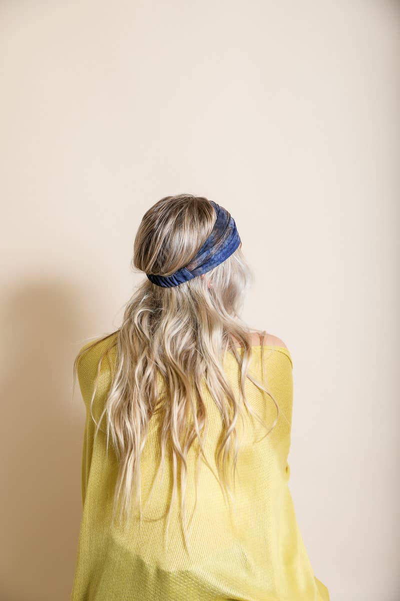 Boho Chic Wide Band Tie-Dye Headwrap ?