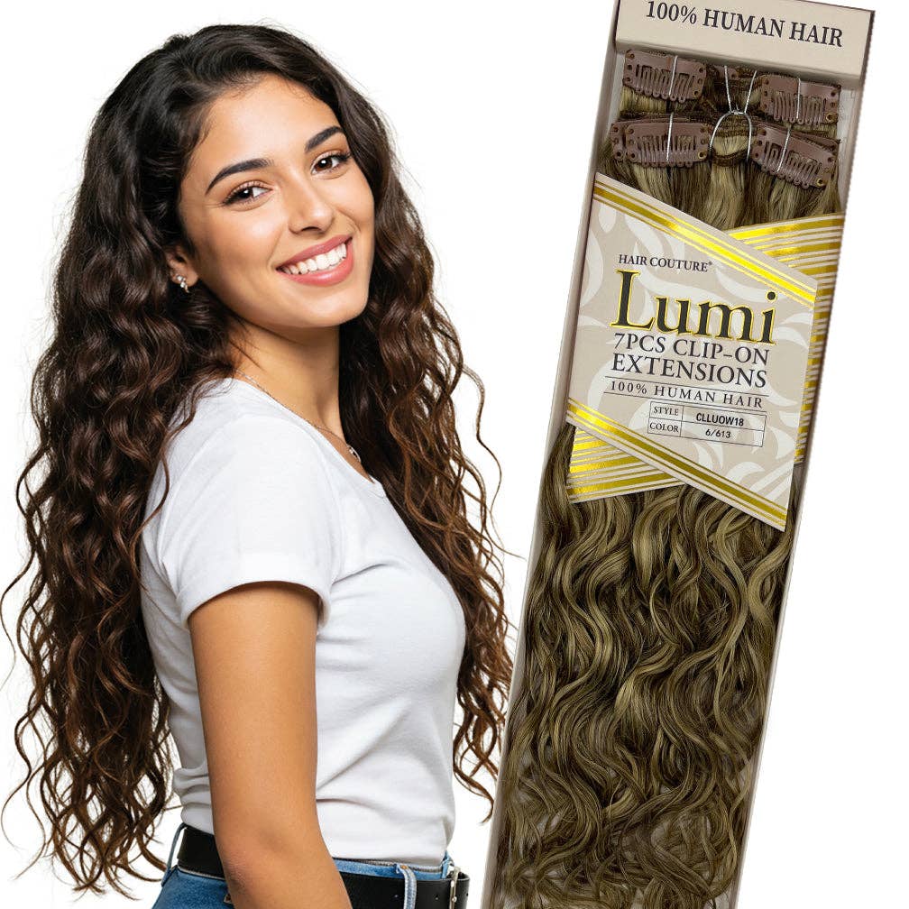 Hair Couture Lumi Ocean Wave 7PCS Human Hair Clip-In
