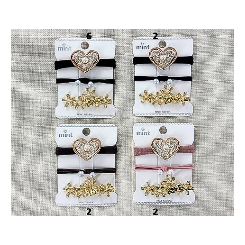 Flower Clip & Hair Tie Set