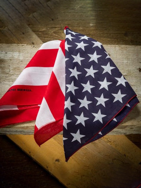 USA Folded Flag Bandana – Patriotic American Flag Print Head & Neck Scarf