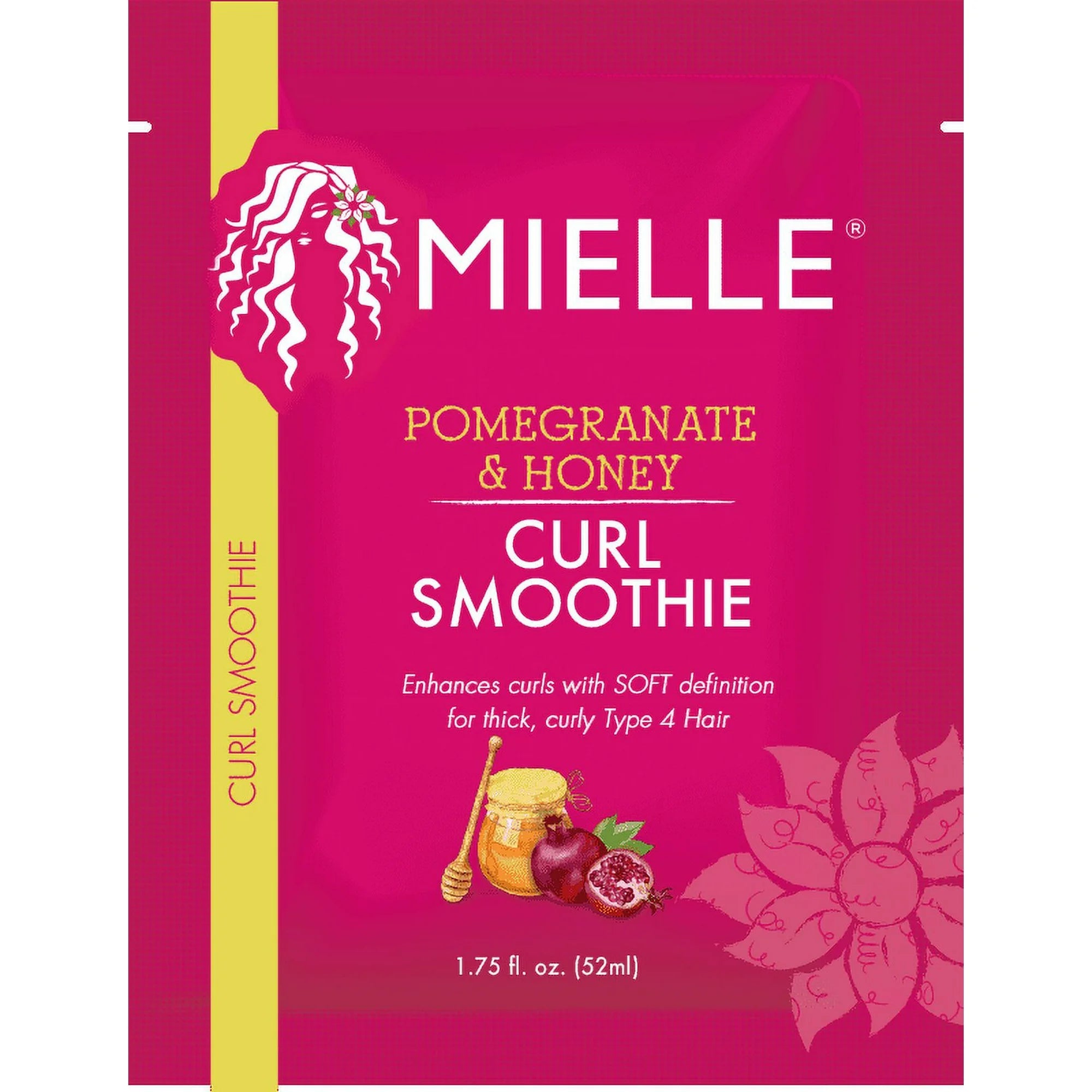 Mielle Organics Pomegranate & Honey Curl Smoothie 1.75 oz – Moisturizing Cream for Curly Hair