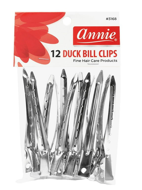 Annie #3168 Duck Bill Hair Clips – Professional Sectioning Clips for Styling, Cutting & Blow Drying