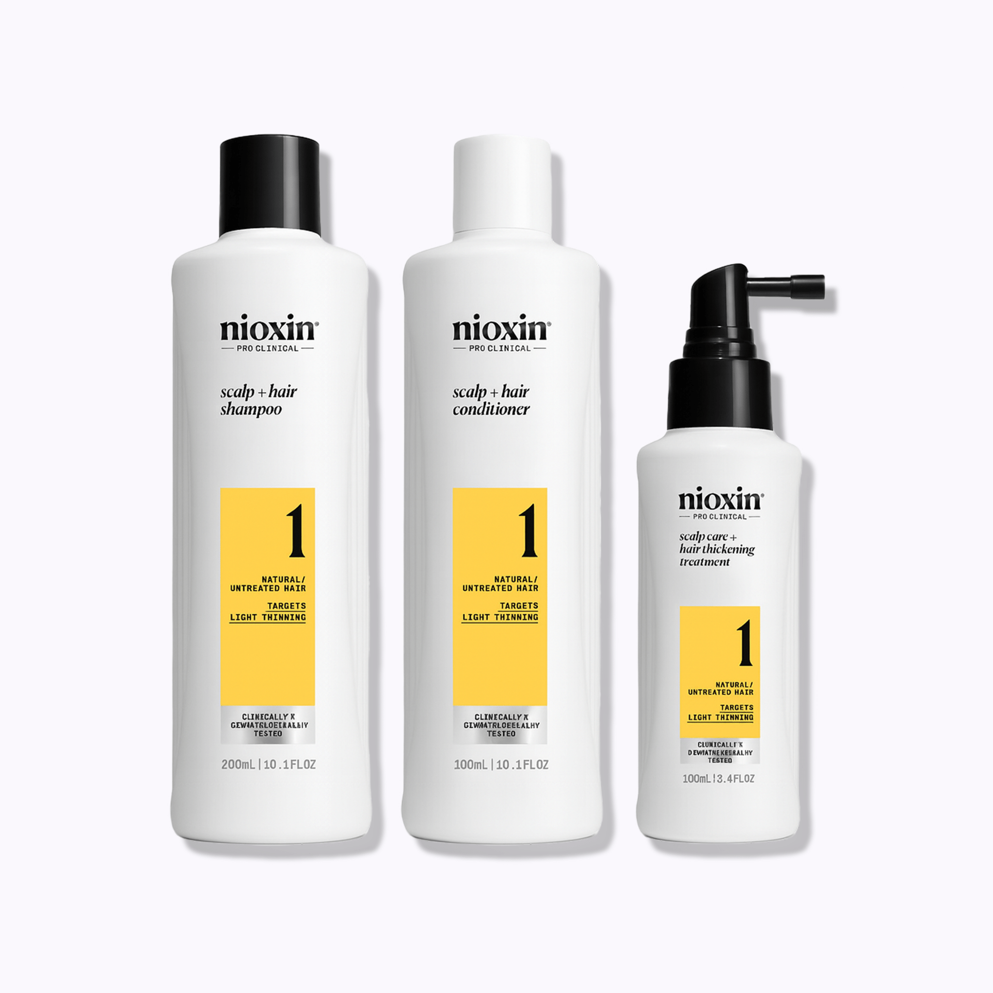 Nioxin System 1 Kit for Natural Untreated Hair with Light Thinning