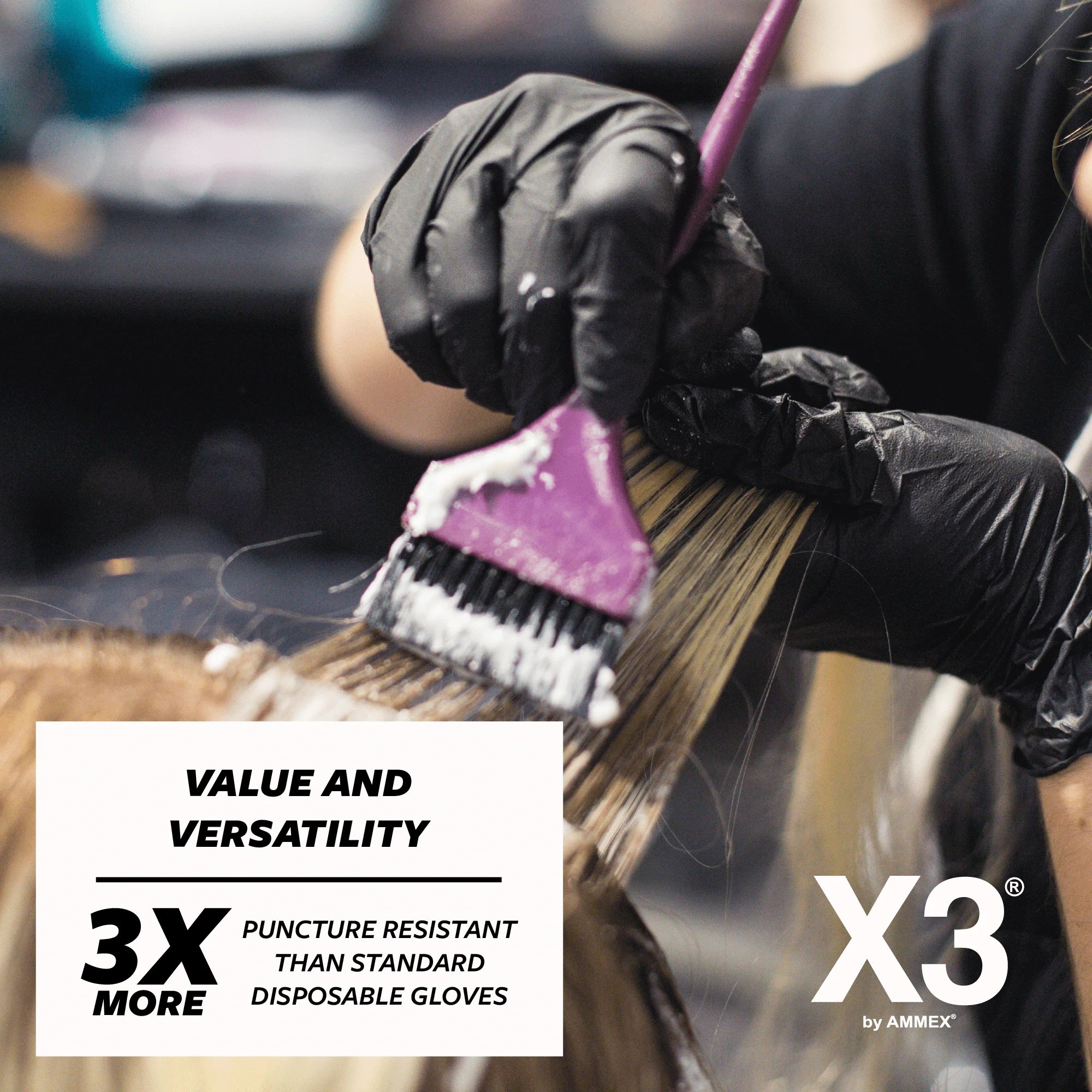 X3 Black Nitrile Gloves – XXL, 100 Count | Disposable Protective Gloves