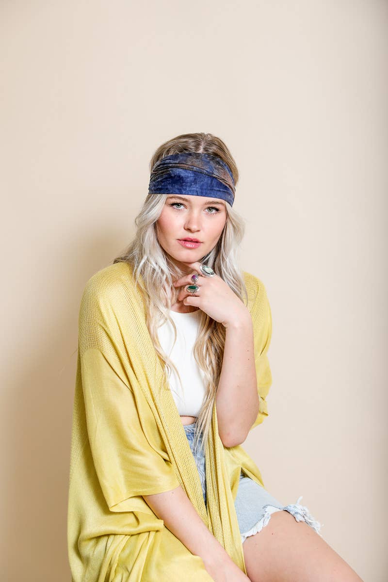 Boho Chic Wide Band Tie-Dye Headwrap ?