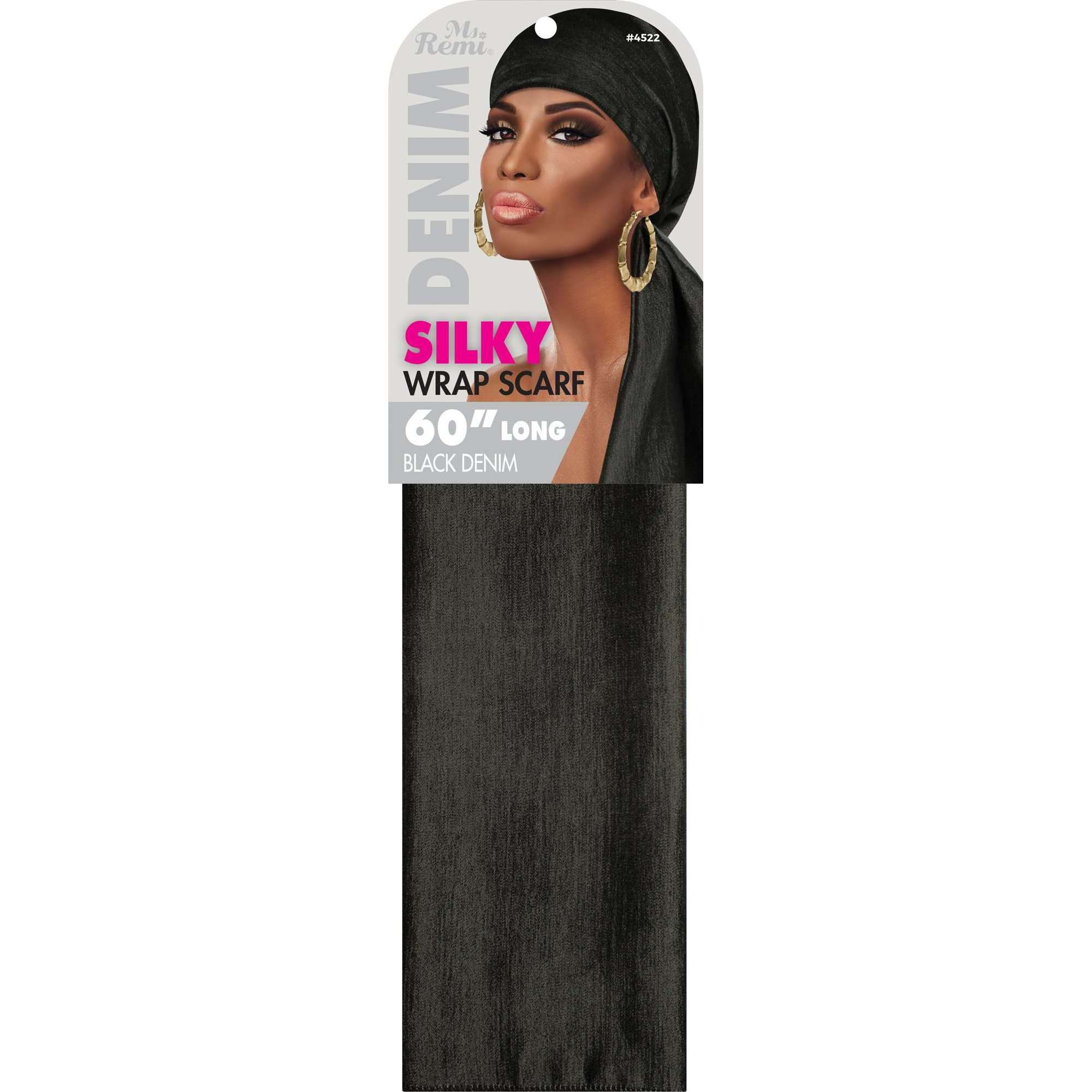Ms. Remi Denim Silky Wrap Scarf 60" Long Assorted