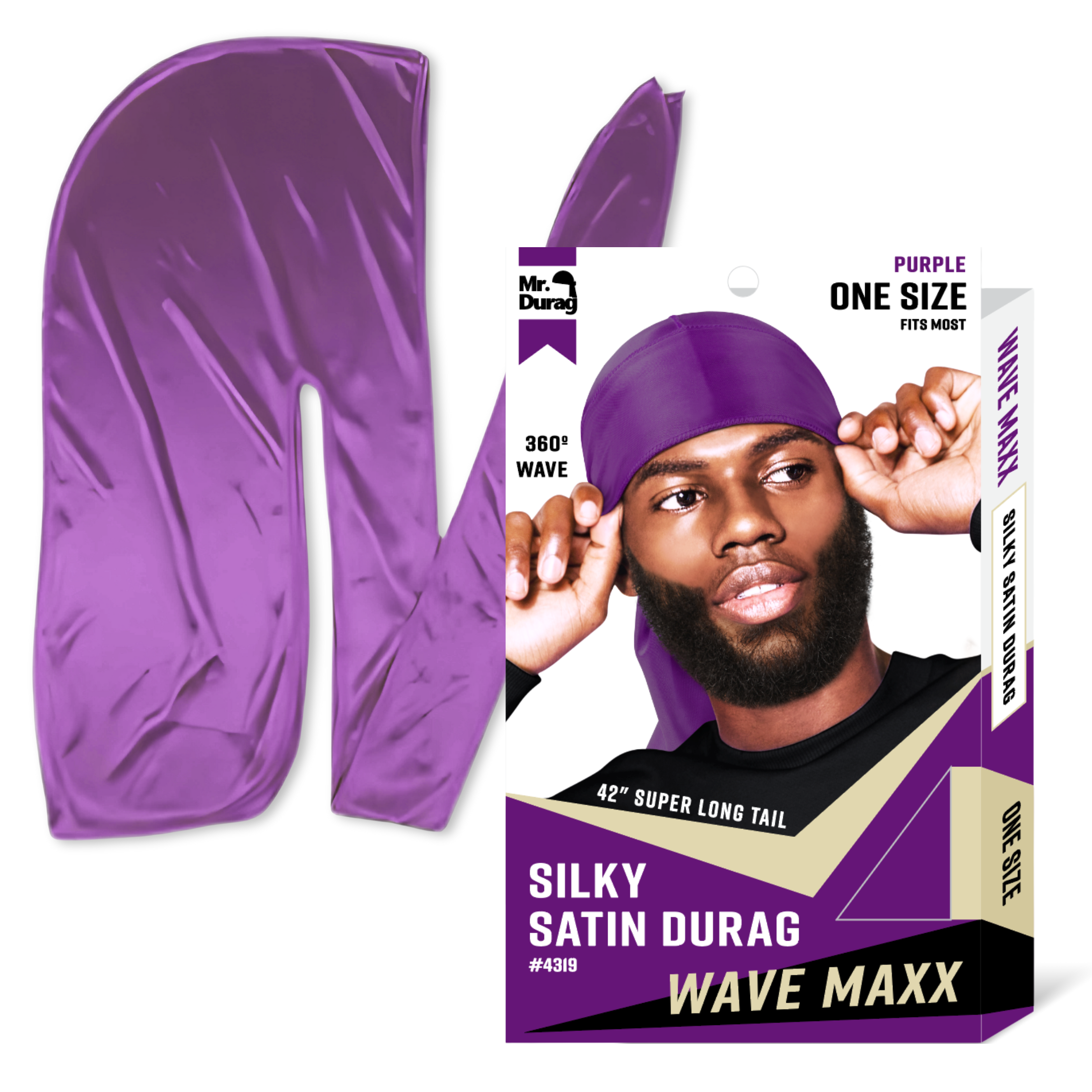 Mr. Durag Wave Maxx Silky Satin Durag, 1 Count, Assorted 2